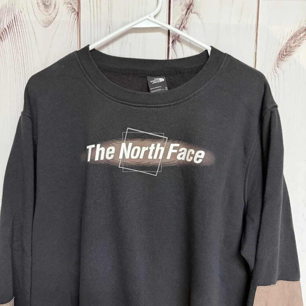 The North Face Mixed-Media‎ Crew Sweatshirt Men’s XL Black EUC